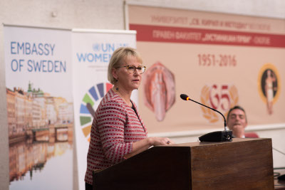 Margot Wallström, Minister for Foreign Affairs of Sweden. Photo: UN Women/Mirjana Nedeva