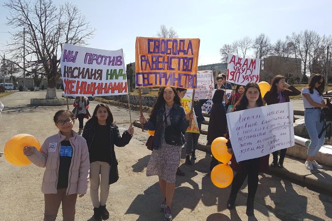 Kyrgyzstan IWD2018 Osh_Womens March_8March
