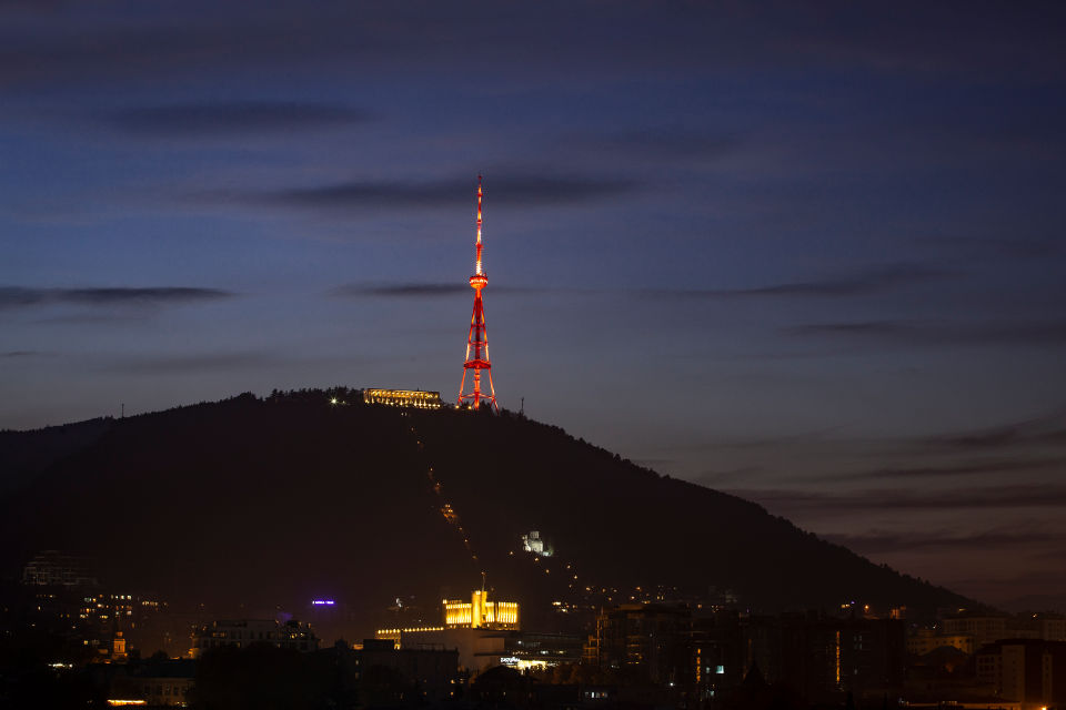 The iconic TV Tower of the capital Tbilisi, Georgia. Photo: UN Women/David Tabagari