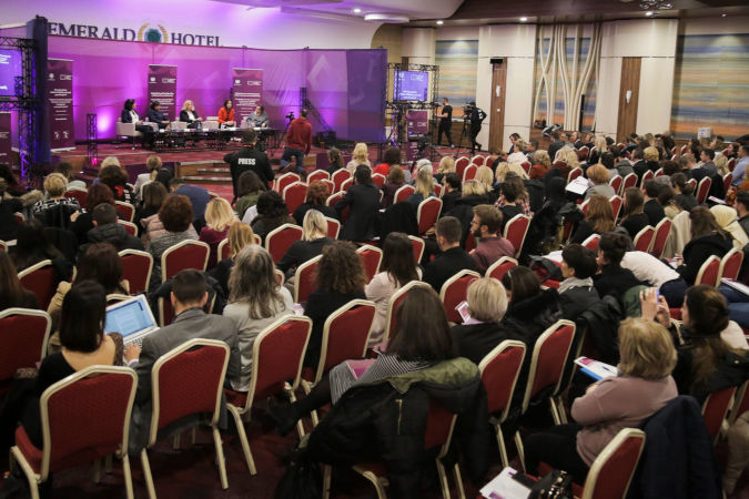 Panel discussion on why women’s presence at the negotiation table matters. Photo: United Nations in Kosovo