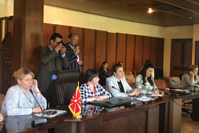 The North Macedonian delegation and UN Women representatives at the Ministry of Water in Rabat, Morocco. Photo: UN Women