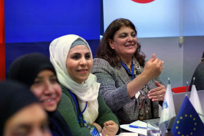 Women participant from the Syrian Women Future Committee . Photo: UN Women/Tayfun Yılmaz