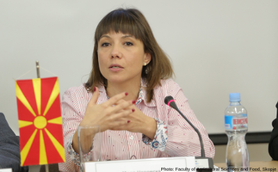 Mila Carovska, Minister of Labor and Social Policy. Photo: Photo credits: Faculty of Agricultural Sciences and Food, Skopje