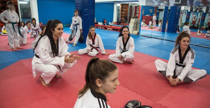 Serbian taekwondo champion Milica Mandic. Photo by UN Women/Rena Effendi