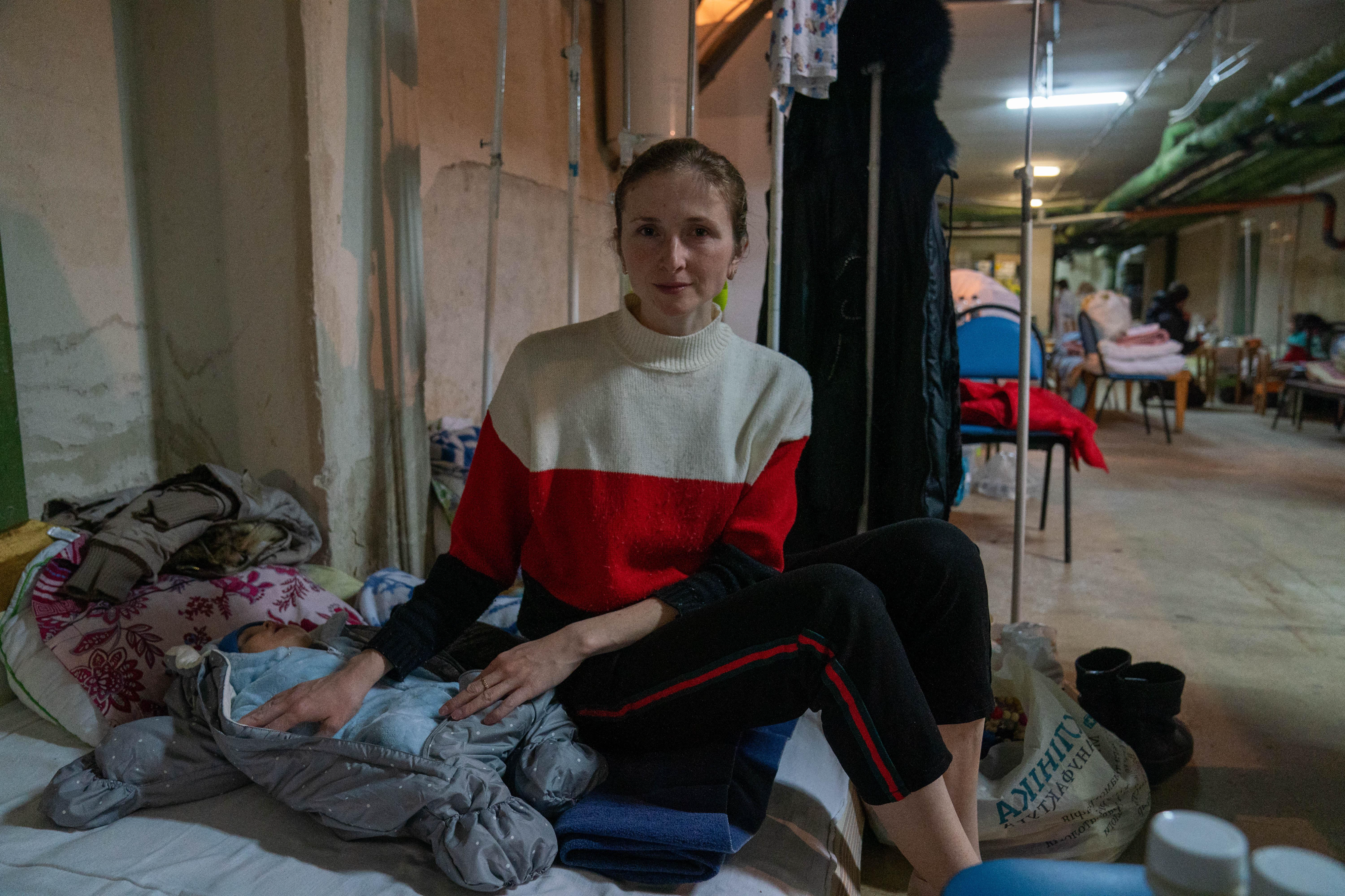 Infants and their mothers shelter in the basement of a children's hospital in Kyiv during the ongoing Russian invasion of Ukraine, February 28, 2022. Photo: Alex Lourie, Redux