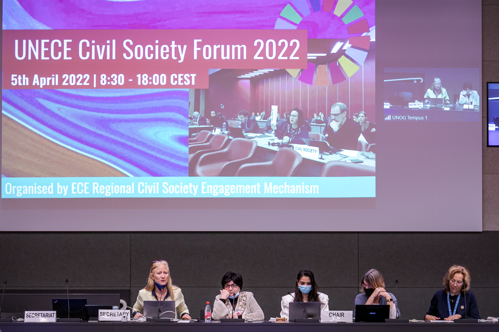 Civil Society Pre-Meeting at the Regional Forum on Sustainable Development 2022. Photo: Antoine Tardy / UN Women