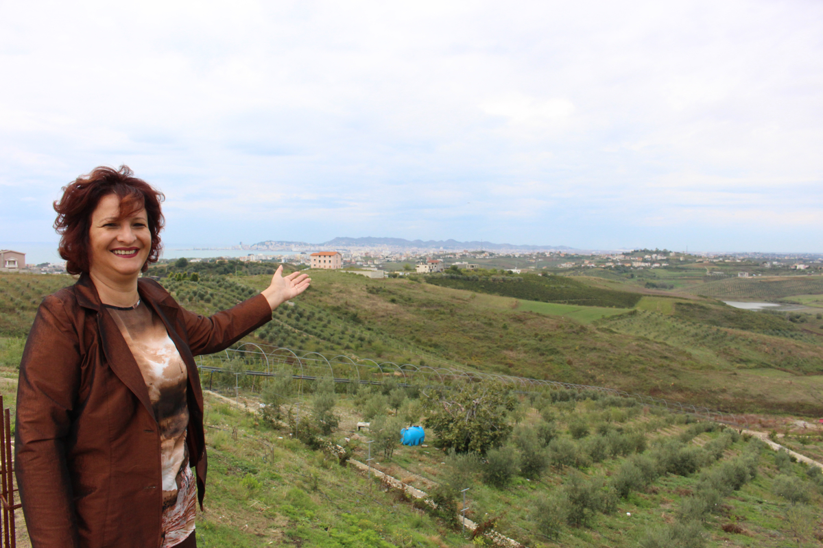 Gentiana Sinjari, Administrator of “Tree of Life” farm in Durres, Albania, who benefited by a subsidies scheme from the Ministry of Agriculture available for women entrepreneurs.
