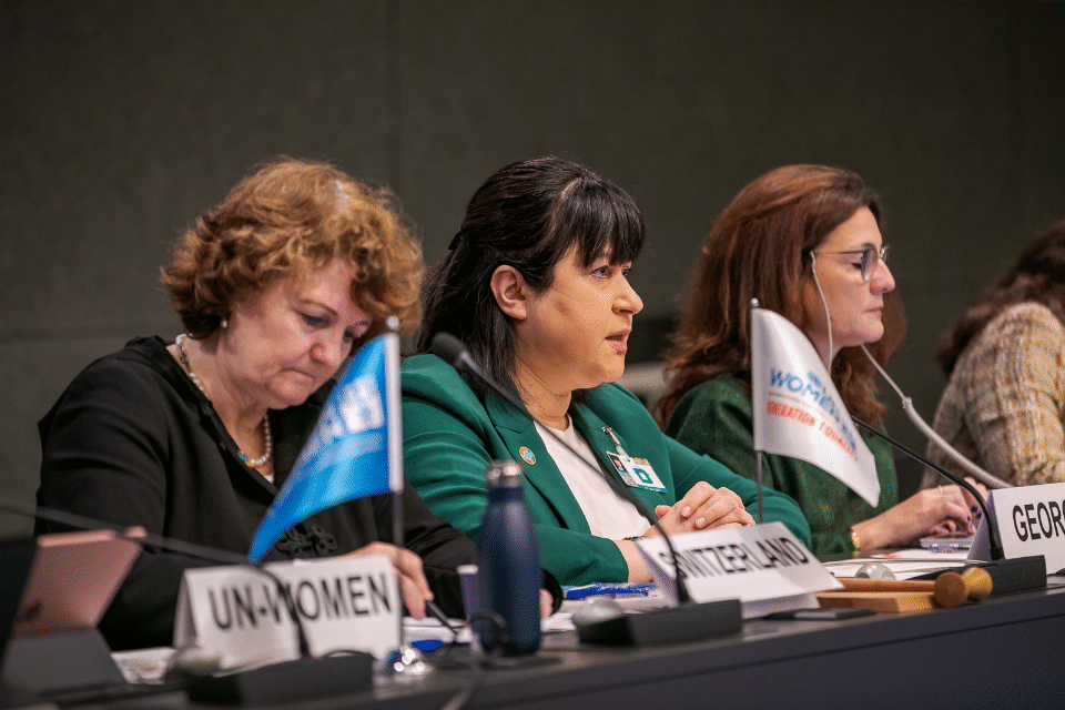 SDG 5 round table: “Accelerators of gender equality and women’s empowerment in the context of the COVID-19 pandemic”. Photo: UN Women/Antoine Tardy