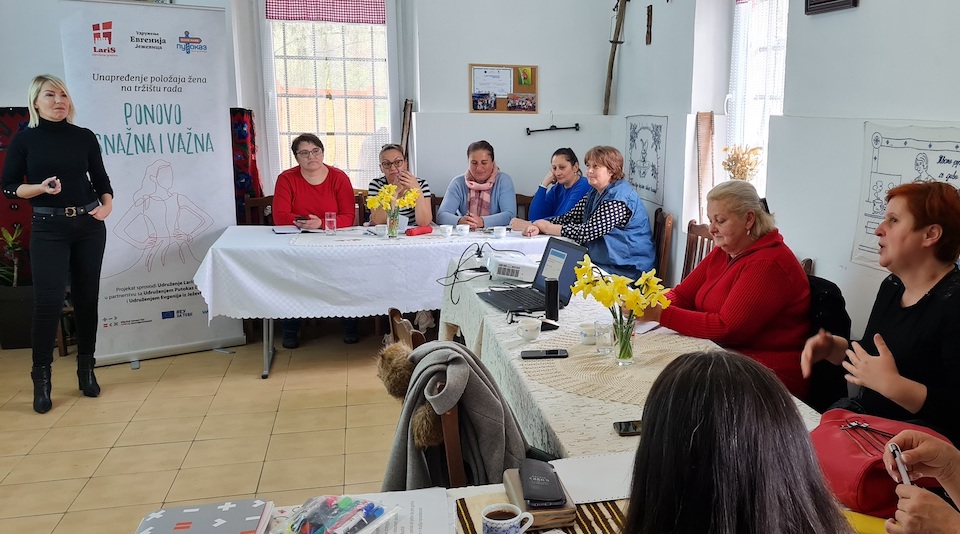 Women of Jezevica village in Central Serbia attended trainings on employment and self-employment. Photo: UN Women Serbia.