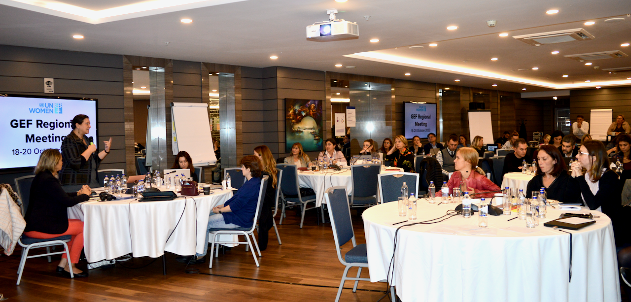 Opening of the Gender Equality Facility Regional Meeting held in Istanbul, Türkiye, in October 2022. Photo: UN Women BiH.
