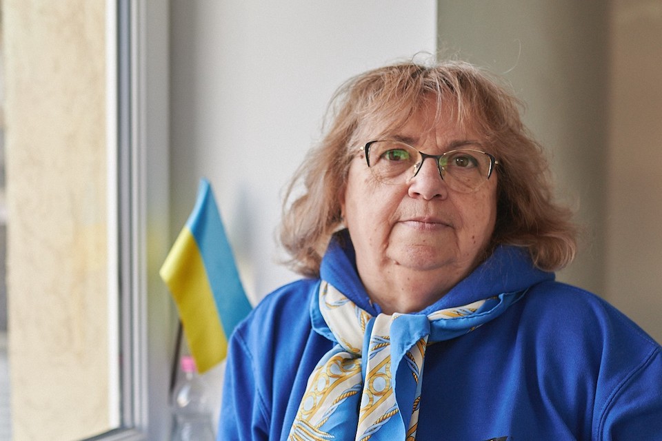 Lyubov Maksymovych runs the Women’s Perspectives NGO, which is now supporting displaced women and girls affected by the war in Ukraine. Photo: UN Women Ukraine/Andriy Maxymov