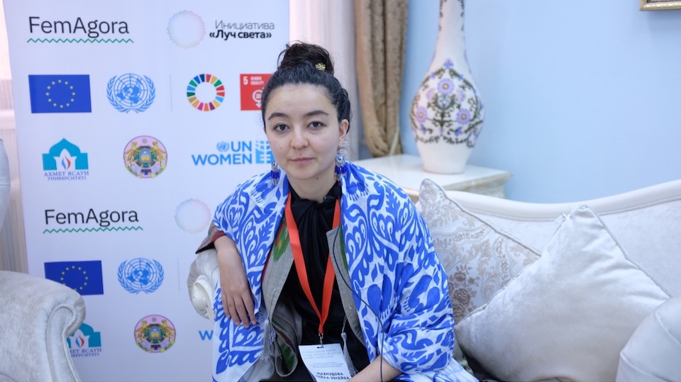 Leyla Zuleikha Mahmudova is the Forum’s Co-Chair and Founder of the FemAgora Public Foundation. Photo: UN Women Kazakhstan/Zarina Assanova.