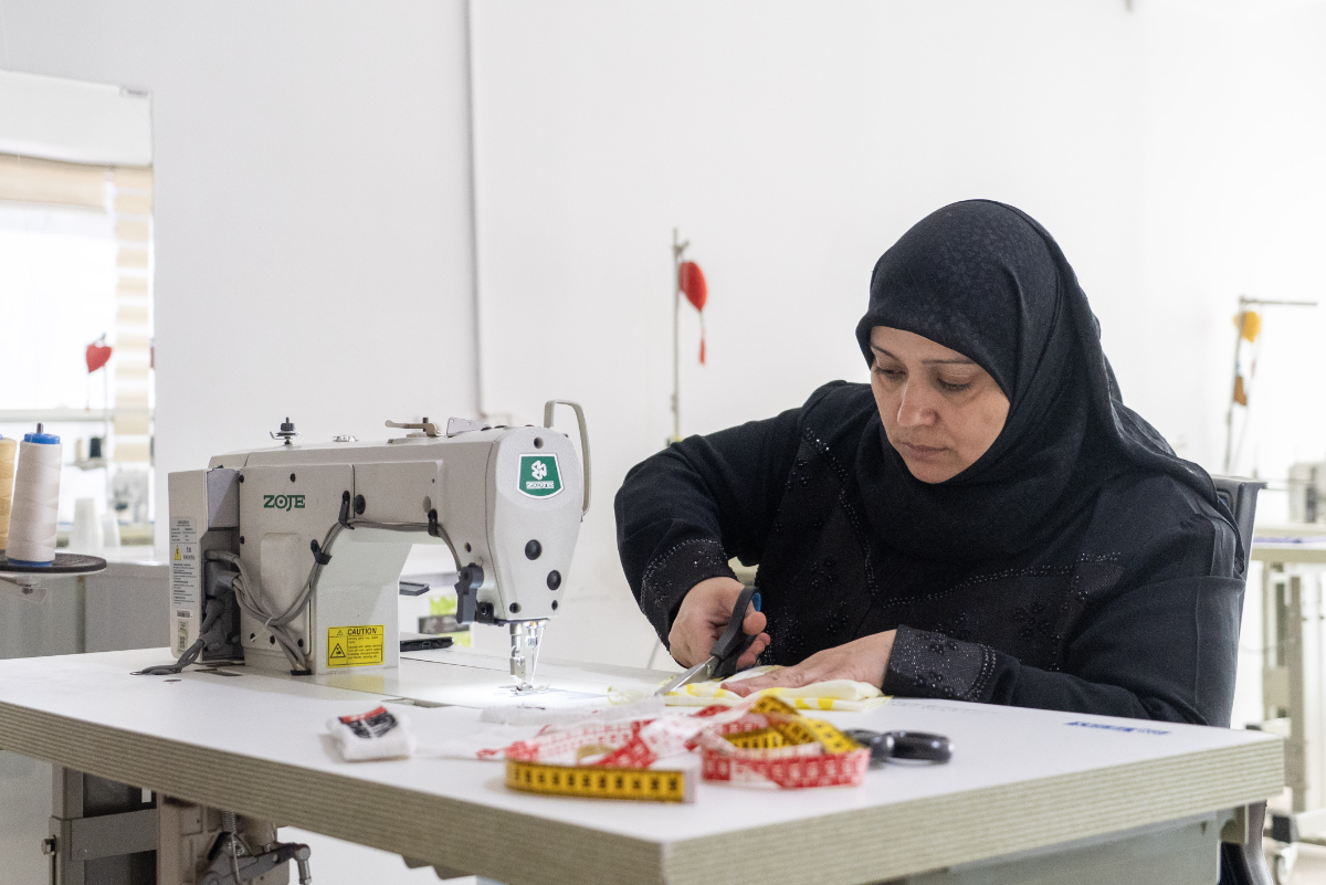 Khtem Kujjeh is one of the women who benefits from the skills-development courses provided by the Cooperative. 