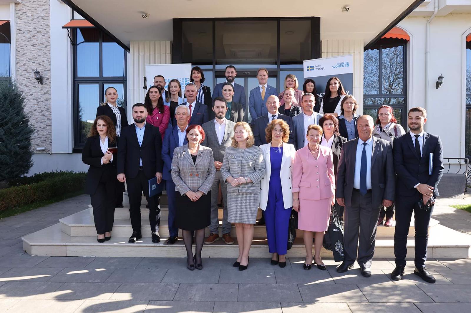Mayors, Deputy Mayors and municipal officials from signatory municipalities after the ceremony Photo: UN Women Kosovo. 