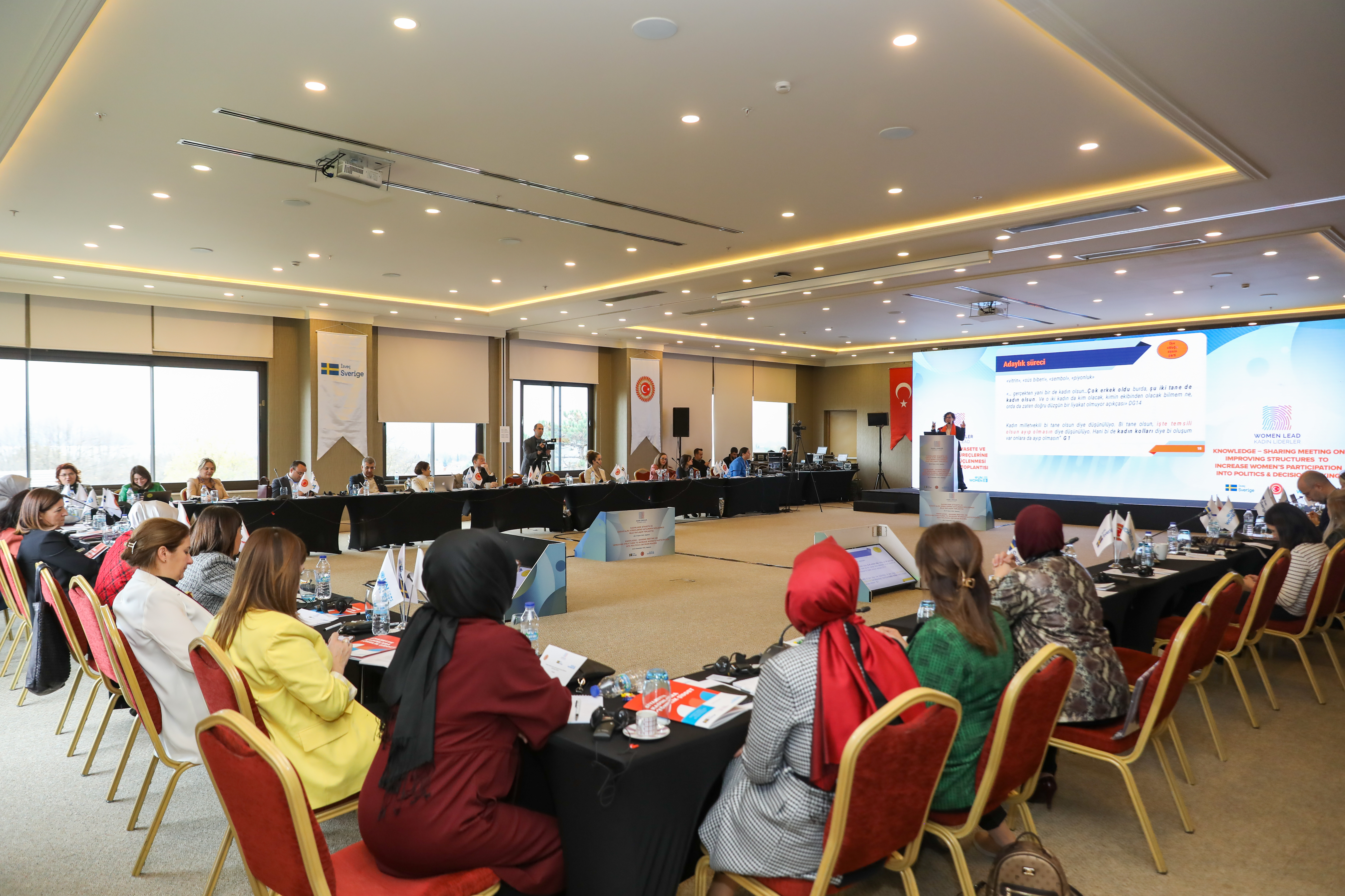 UN Women Türkiye conducted a “Knowledge-sharing Meeting on Improving Structures to Increase Women’s Participation in Politics and Decision-making” in November 2022. Photo: UN Women/Ayşe Gültekin