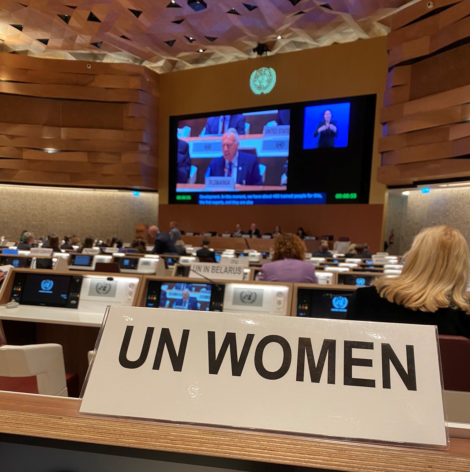 Opening ceremony of the Regional Forum for Sustainable Development at Palais des Nations Conference Centre in Geneva, Switzerland. Photo: UN Women.