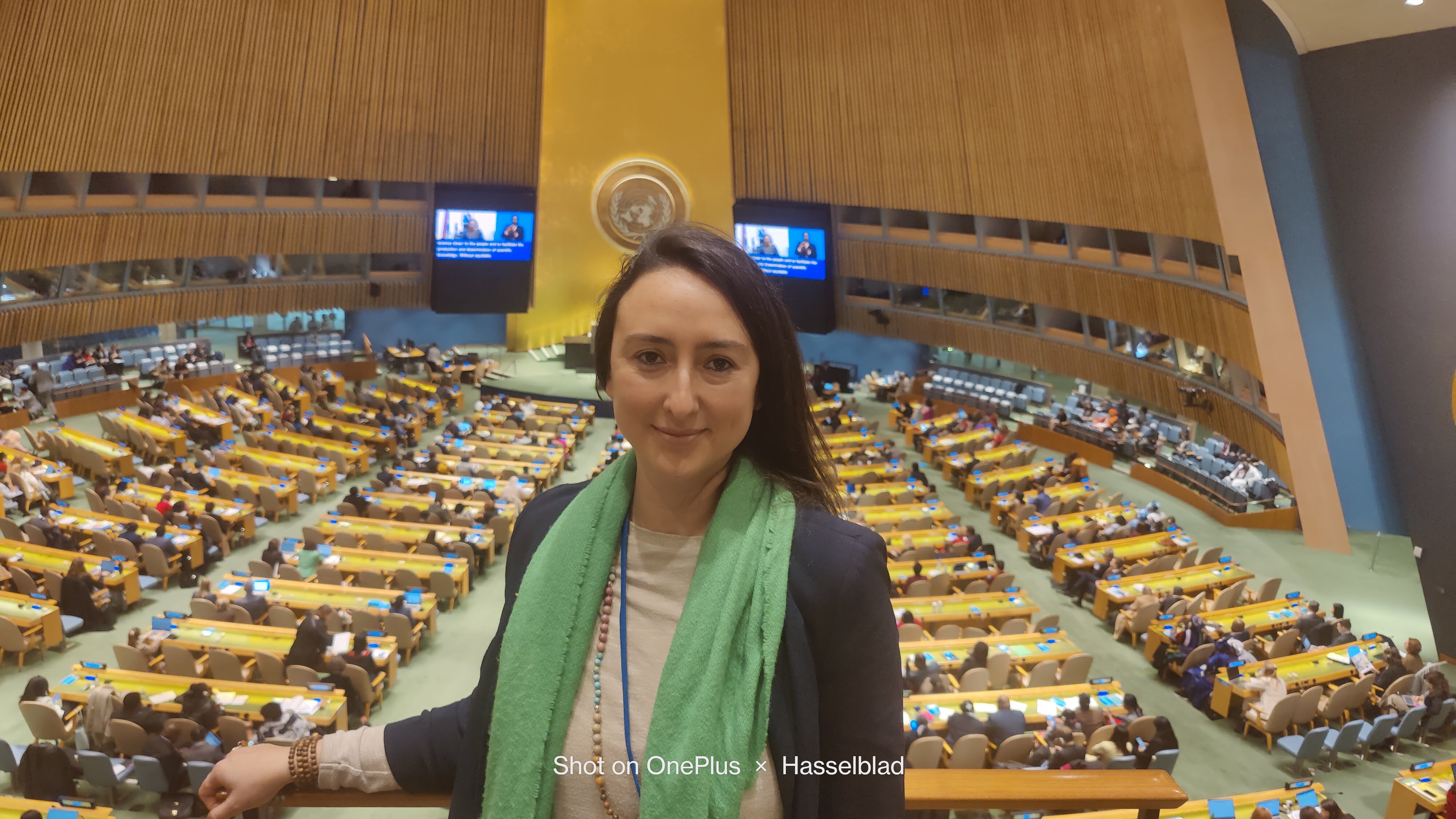 European Union (EU) Representative of the European Women’s Lobby Coordination for Türkiye, Aslıhan Tekin, at the sixty-seventh session of the Commission on the Status of Women in New York. Photo: Courtesy of Aslıhan Tekin.