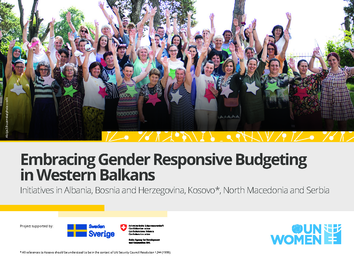 Embracing Gender Responsive Budgeting in Western Balkans Brochure Cover Page