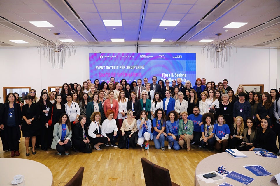 Participants at EXPO 2023 satellite event in Tirana, Albania. Photo: UN Women