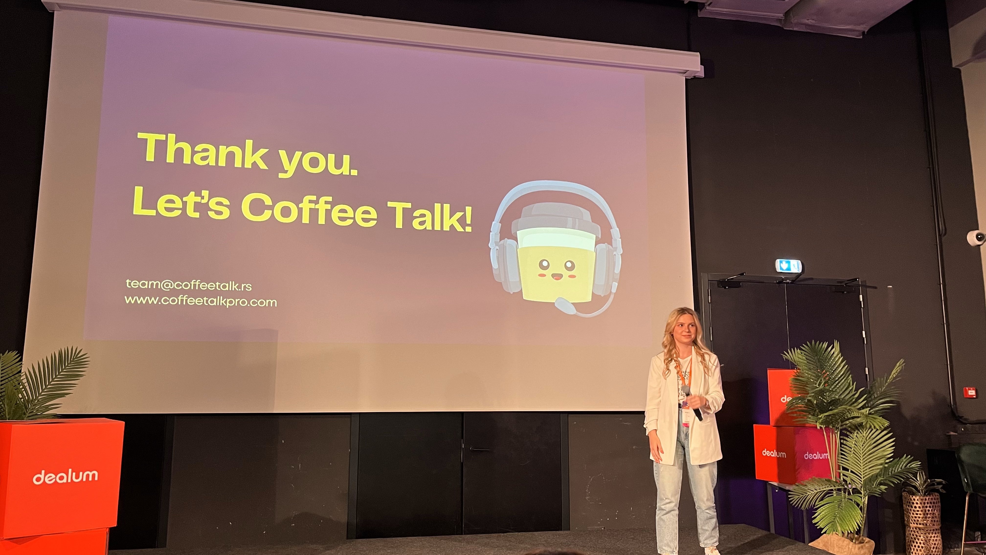 Nina Jagodić-Kuridža from Serbia, Founder and CEO of Coffee Talk, a digital, community-based English learning platform in the Balkans. Photo: UN Women