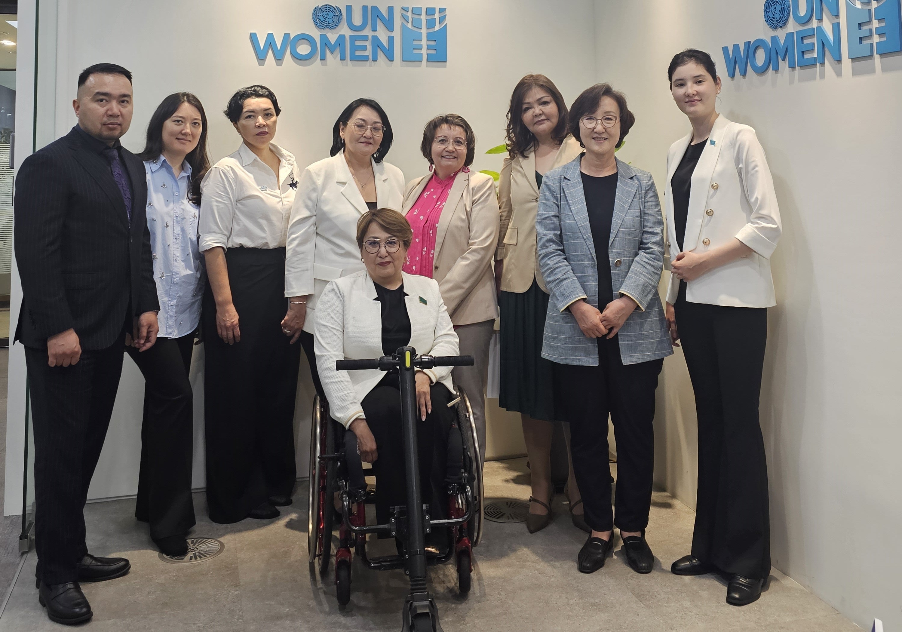 Kazakhstan’s national delegation led by Ms. Lyazzat Kaltayeva, Senator, member of the National Commission on Women’s Affairs and Family and Demographic Policy under the President. Photo: UN Women Kazakhstan 