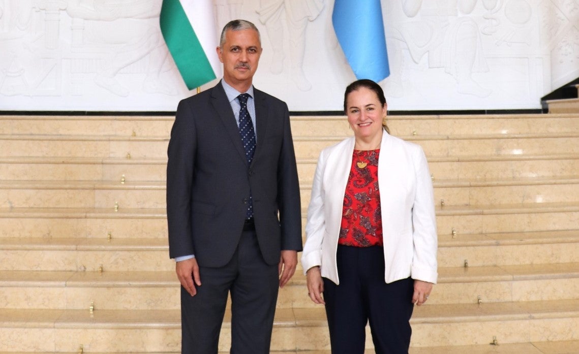 UN Women Deputy Regional Director for Europe and Central Asia, Elisa Fernandez Saenz met with the First Deputy Minister of Foreign Affairs of Tajikistan, Mr. Ismatullo Nasridin. Photo: UN Women
