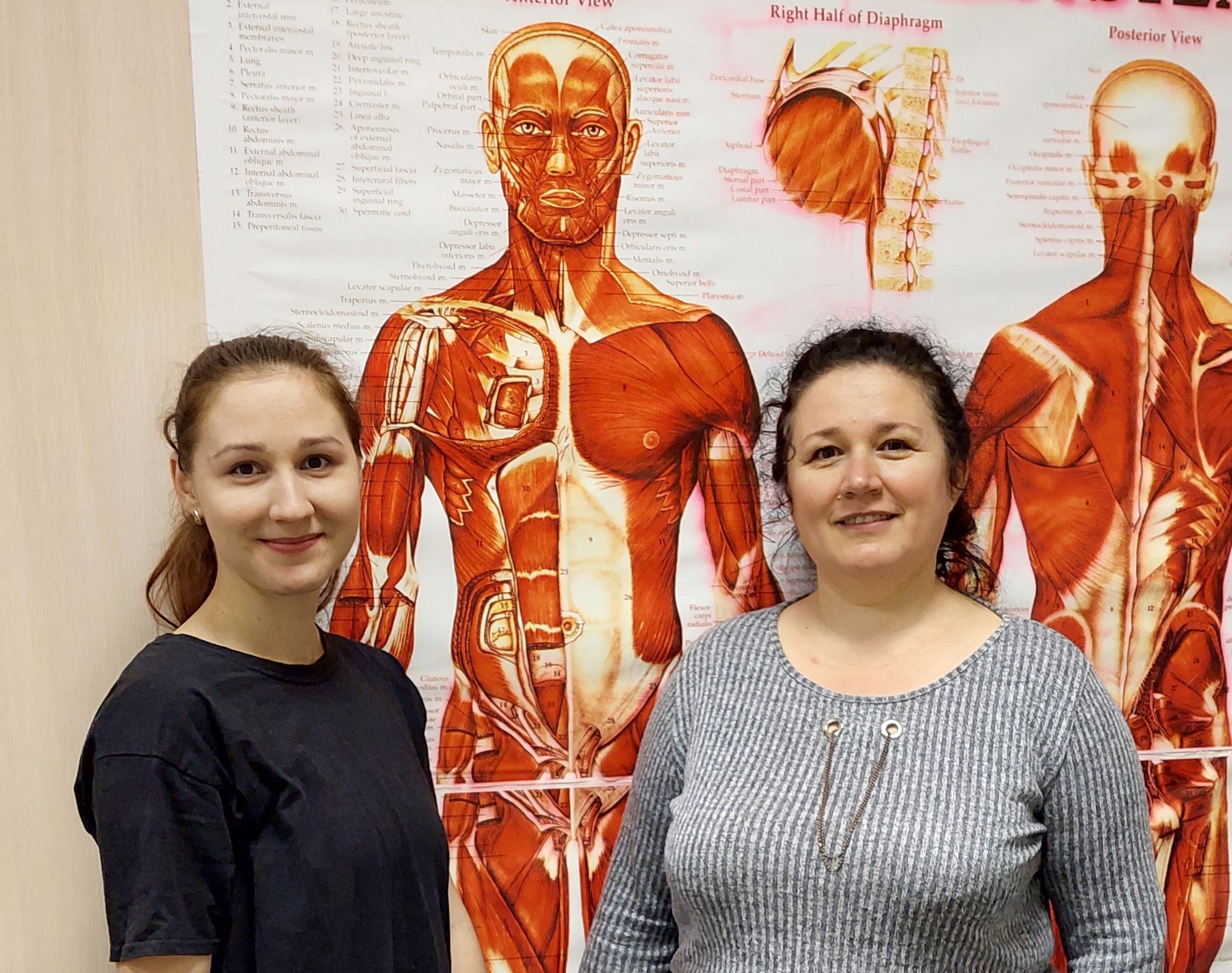 Olga Prykjodko with her mother Lyubov attend reskilling courses on massage techniques. They are rebuilding their lives from scratch after surviving the occupation in Zaporizhzhia region. Photo: Courtesy of Olga Prykhodko