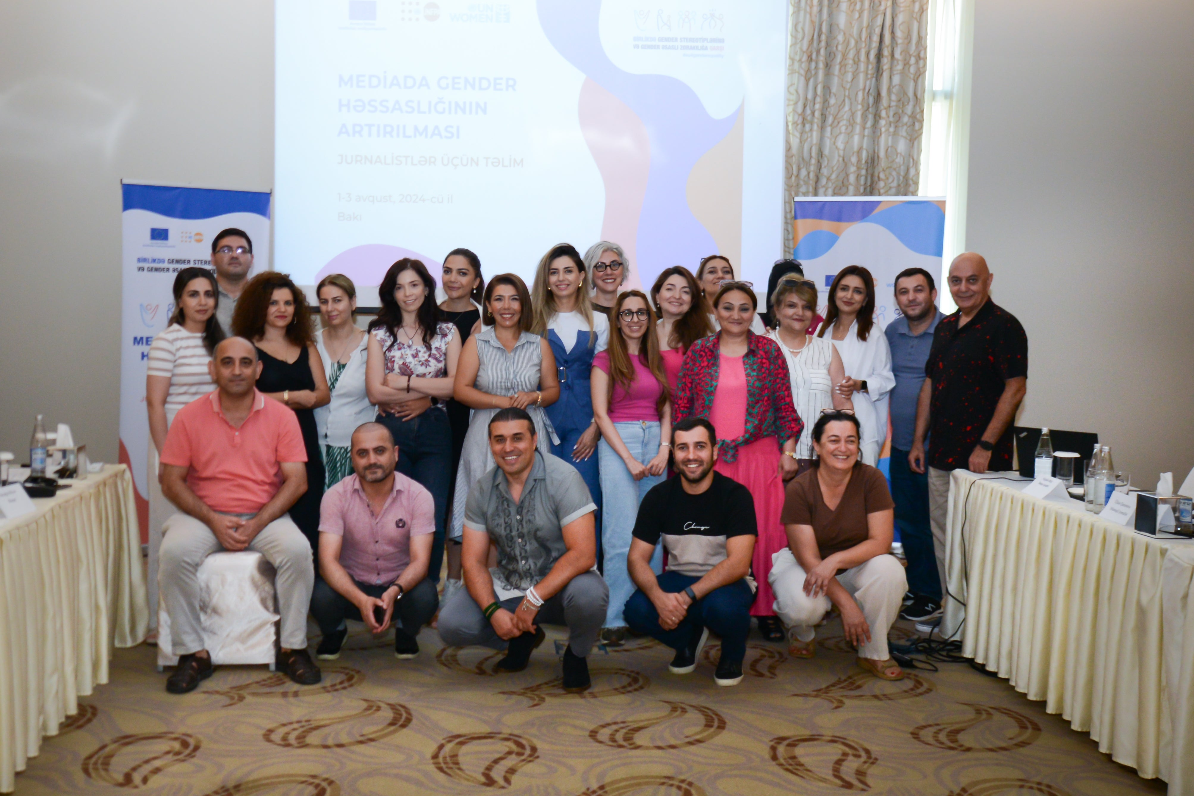 Journalists, bloggers and editors from Azerbaijan were brought together for the three-day workshop "Increasing Gender Sensitivity in Media" held on 1-3 August 2024 in Baku. Photo: UNFPA Azerbaijan, 2024.