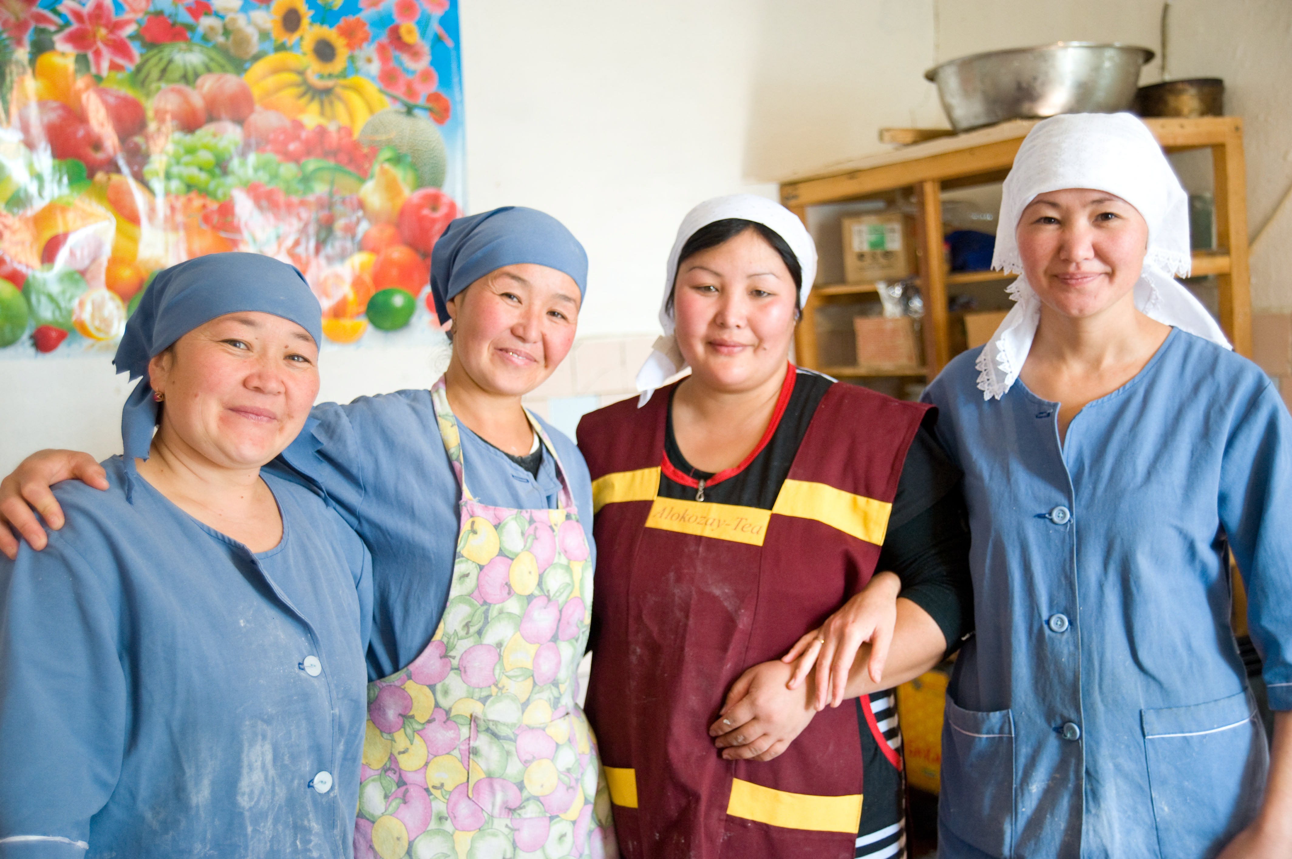 Employees of Jenishkul Bakery in Kazakhstan whose business increased capacities thanks to UN Women support. Photo: David Snyder/UN Women