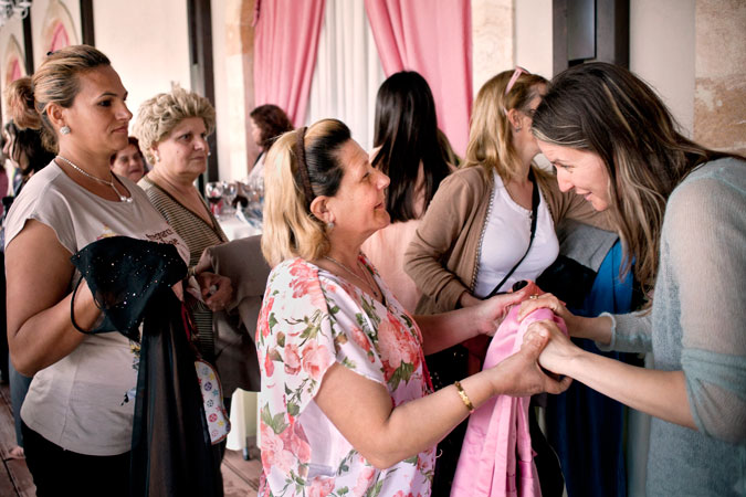 Dresses were donated by women and girls, as well as men and boys from around Kosovo.