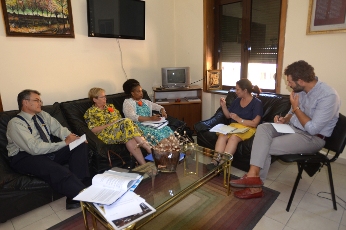 During the meeting with Ms. Mimoza Dhembi, Director of Budget at the Ministry of Finance. Photo: UN Women/Violana Murataj