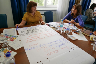 Women activists from Zhytomyr are prioritizing SDGs. Photo: UN Women