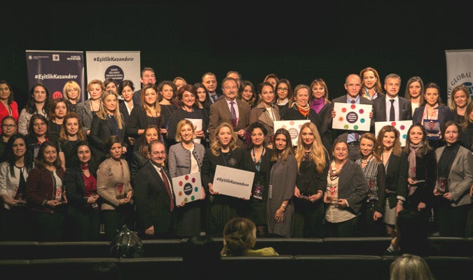 Plaques presented to all WEPs signatories who said “Equality Means Business!”