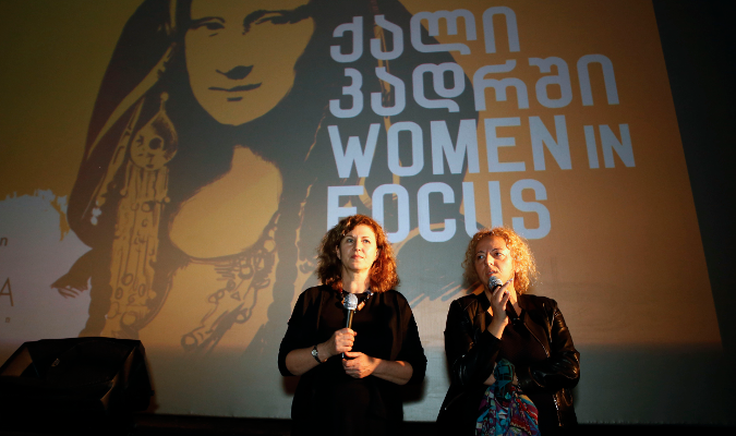 Erika kvapilova, UN Women Representative in Georgia opening the documentary film festival "Woman in Focus"; Photo: UN Women/Maka Gogaladze - See more at: http://georgia.unwomen.org/en/news/stories/2017/03/documentary-film-festival-pays-tribute-to-women-and-girls#sthash.FAyhwyGo.dpuf