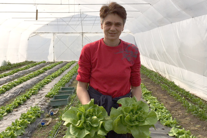 Dalida Macura has told us a little secret — we need to sing to the plants to help them grow. Photo credit: Bojana Barlovac/UN Women