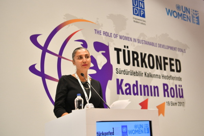 Meral Guzel, UN Women Empower Women Regional Coordinator. Photo: Turkonfed