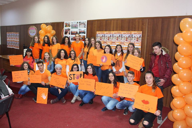 Albania-Concert Youth React-Students share the ir messages-Elbasan-November 24th-Woman Forum Elbasan