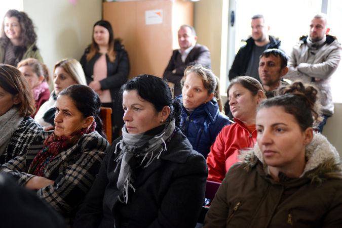 02-   Women and girls of Shushice village, in Albania in a community forum about social norms that promote gender equality and prevent violence against women