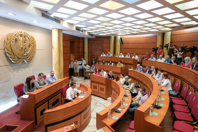 The Municipal Council Meeting in Tirana, when approving the plan. Photo credit: Municipality of Tirana 