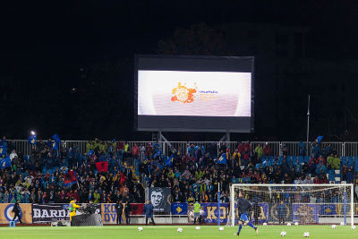 Kosovo Football Federation joining the 16 Days of Activism Campaign. Photo: UN Kosovo team