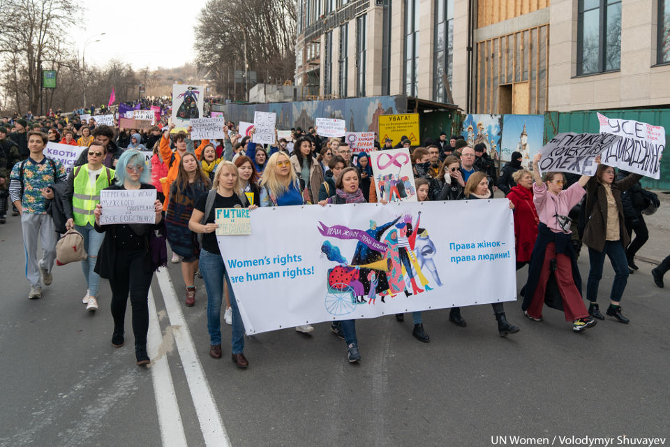 Women’s March in Kyiv on March, 8th 2019. Photo: UN Women/Volodymyr Shuvayev