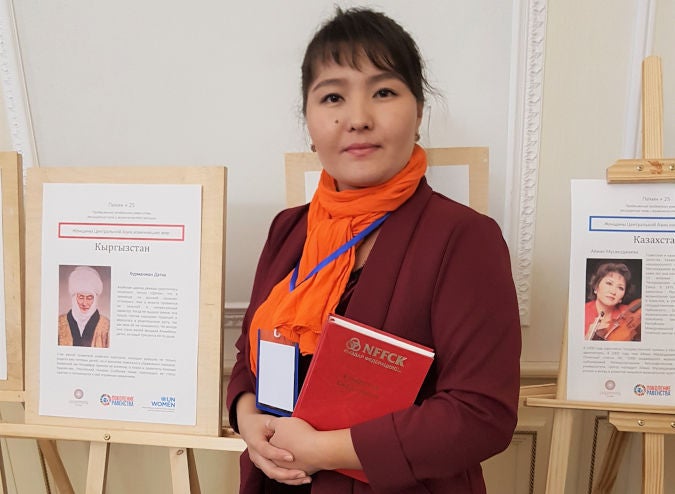 Altyngul Zhanlynbekovna Kozhogeldieva. Photo: UN Women Kyrgyzstan/ Dildora Khamidova. 