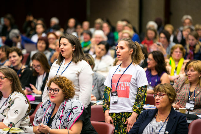 Participants represented diverse backgrounds, including migrant women, rural women, young feminists, and LGBTQI among others. Photo: UN Women/Antoine Tardy  