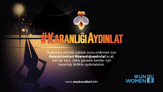 Light the Dark is a national campaign to draw attention to safety of women and girls in public spaces in Turkey. 