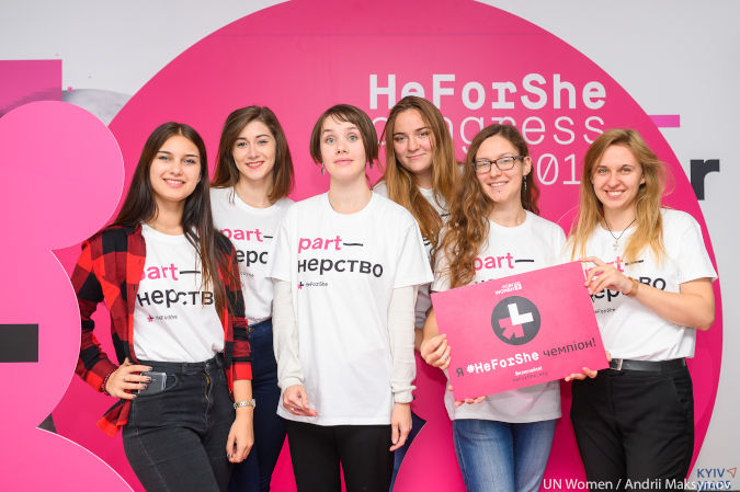 HeForShe Congress 2019 volunteers. Photo: UN Women/Andrii Maksymov