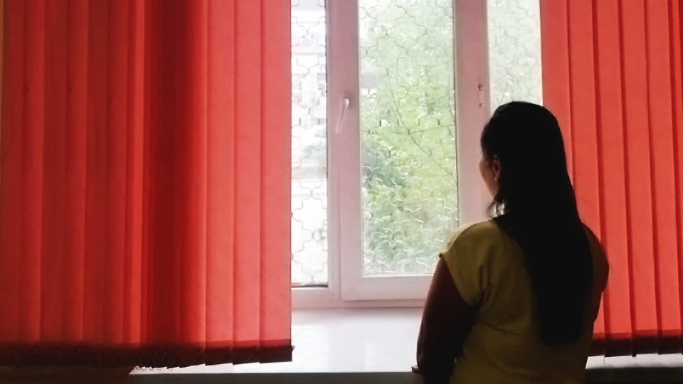 A domestic violence survivor *Nura now lives in a shelter, and she is hopeful for the future. Photo: AFEW Kyrgyzstan