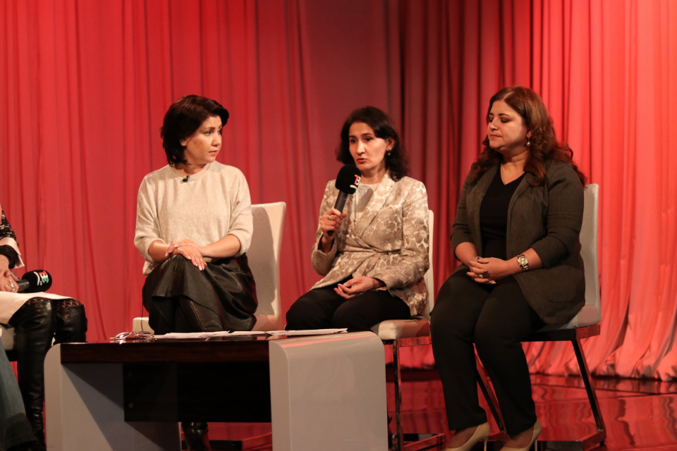 TV show puts the spotlight on women's leadership. Photo: UN Women/Guljahon Hamroboyzoda