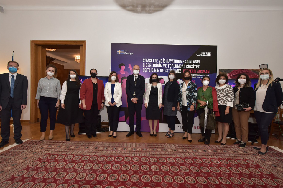 Key stakeholders of the project came together for the launch of the event. Photo: Ender Baykuş / UN Women