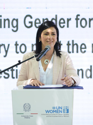 Vlora Tuzi Nushi the Head of UN Women in Kosovo. Photo: UN Women Kosovo/Adi Beqiri