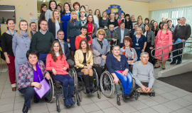 Local authorities and civil society organizations jointly identified the practical measures and steps to address the specific needs of women and girls with disabilities in the conflict affected city of Kramatorsk. Photo: UN Women/Volodymyr Shuvayev